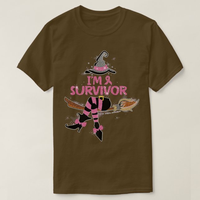 T-shirt Je Suis Un Survivant Conscience Du Cancer Du Sein  (Design devant)