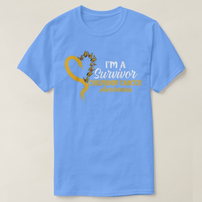 T-shirt Je suis un survivant des prix du cancer du papillo (Design devant)
