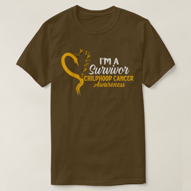 T-shirt Je suis un survivant des prix du cancer du papillo (Design devant)