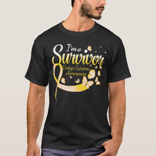 T-shirt Je suis un survivant Ewings Saigne Sarcoma Sensibi (Devant)