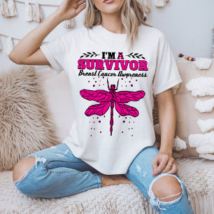 T-shirt Je suis un survivant Libellule Sensibilisation au