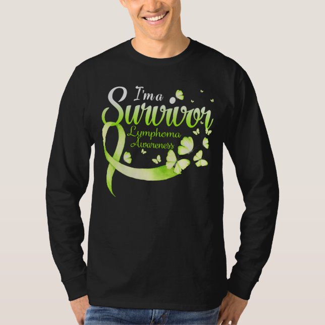 T-shirt Je suis un survivant Lymphoma Sensibilisation Papi (Devant)