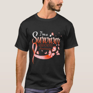 T-shirt Je Suis Un Survivant Rsd Crps Papillon De Sensibil