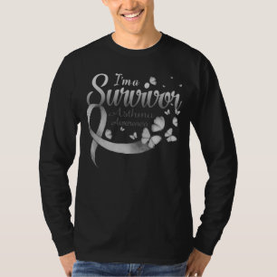 T-shirt Je suis un survivant Ruban papillon de sensibilisa