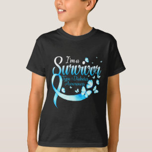 T-shirt Je suis un survivant Type 1 Papillon de sensibilis