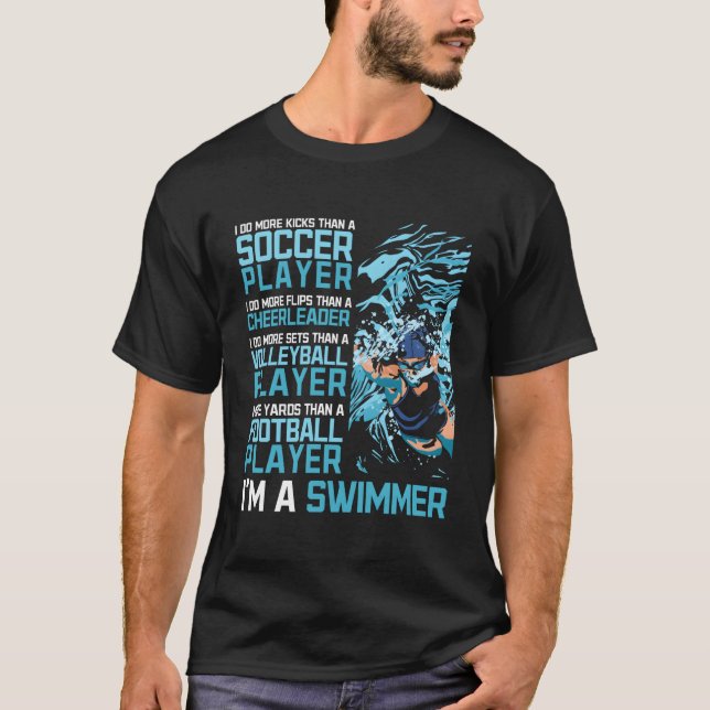 T-shirt Je Suis Un Swimmer Amusant Nage Pratique Nage (Devant)