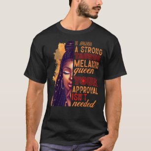T-shirt Je suis un Taurus fort Melanin Queen Zodiac Black