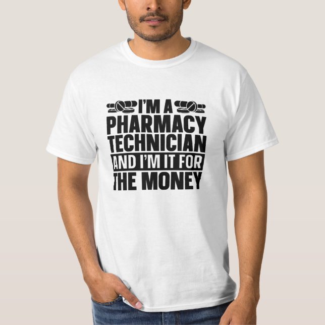 T-shirt Je suis un technicien en pharmacie Tech Pharmacist (Devant)