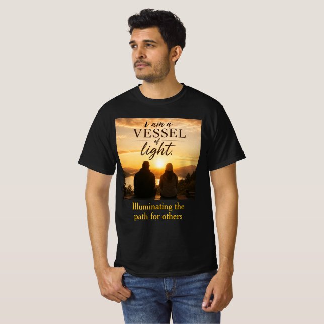 T-shirt Je suis un vase de lumière (Devant entier)