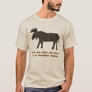 T-shirt Je suis un vêtement d'orignal au chocolat