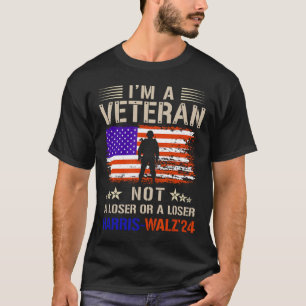 T-shirt Je suis un vétéran pas un pigeon ou un perdant ant