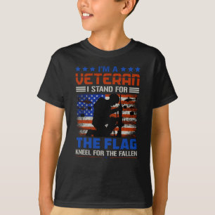T-shirt Je Suis Un Vétéran Stand Pour Le Drapeau - USA Her