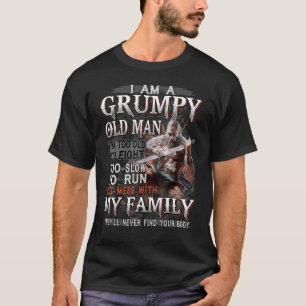 T-shirt Je suis un vieil homme grincheux trop vieux pour c