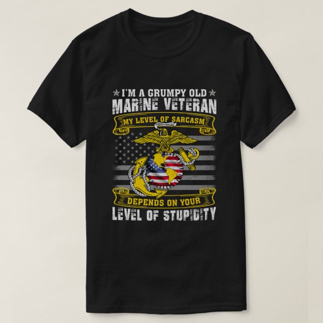 T-shirt Je Suis Un Vieux Vétérinaire De La Marine Grave Mo (Design devant)