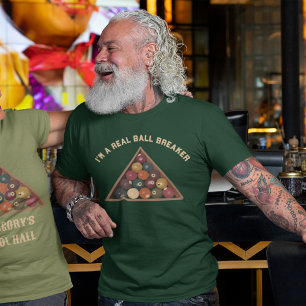 T-shirt Je suis un vrai Ball Breaker Billiard Balls Pool T
