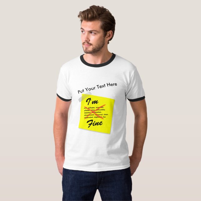 T-shirt Je suis une bonne note post-it (Devant entier)