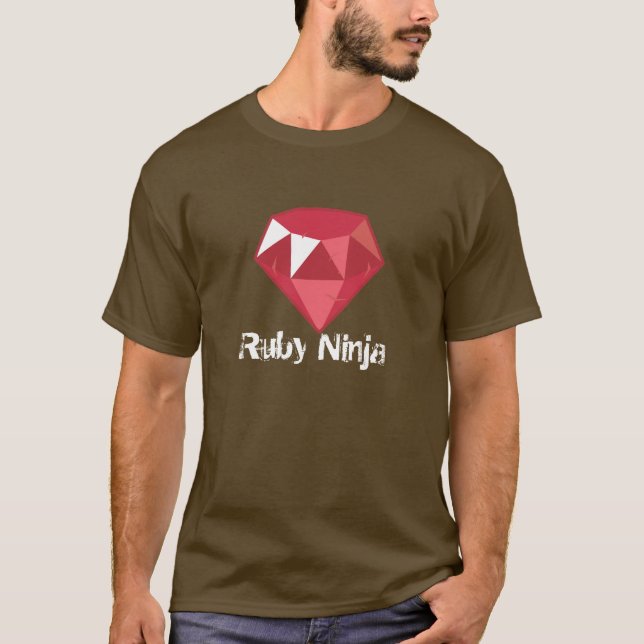 T-shirt Je suis une chemise rouge de rouge de Ninja (Devant)