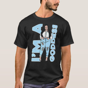 T-shirt Je suis une déesse Bbw Plus Taille Black Girl Magi
