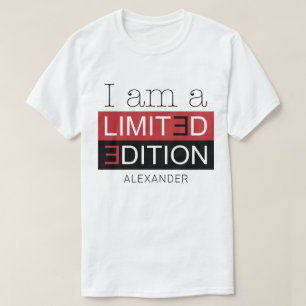 T-shirt Je suis une édition limitée Red Black Nom personna