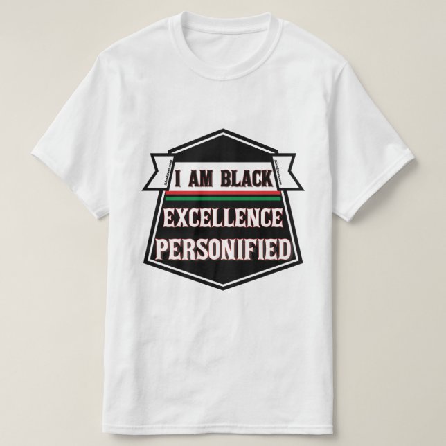 T-shirt Je Suis Une Excellence Noire Personnalisée (Design devant)
