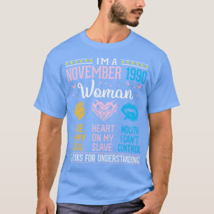 T-shirt Je Suis Une Femme De Novembre 1990 Qui Tire Dans M