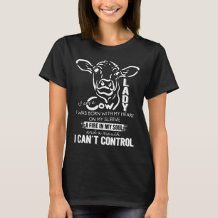 T-shirt Je Suis Une Femme De Vache Je Suis Née Avec Mon Co