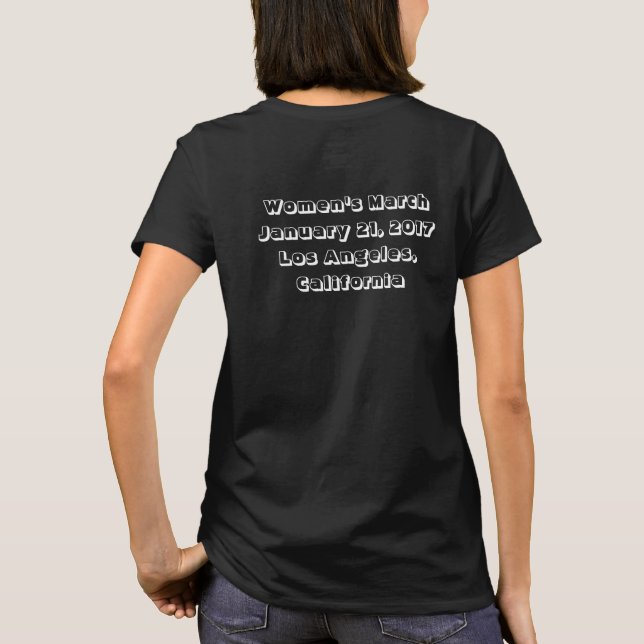 T-shirt Je Suis Une Femme - Entends-Moi Rire ! (Dos)