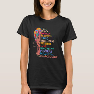 T-shirt Je Suis Une Femme Noire Africaine Américaine Noire