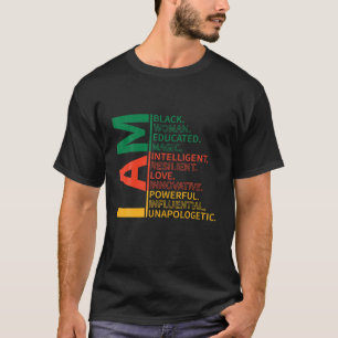 T-shirt Je Suis Une Femme Noire Éduquée Histoire Noire Fem