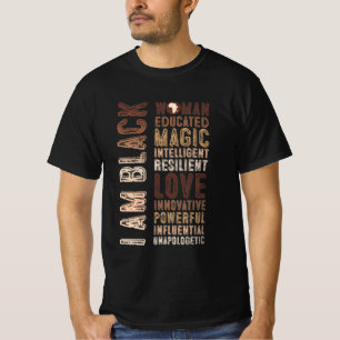 T-shirt Je Suis Une Femme Noire Éduquée Magie Intelligente
