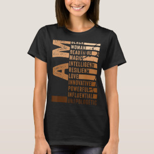 T-shirt Je Suis Une Femme Noire Éduquée Melanin Histoire N