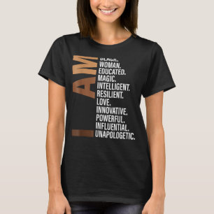 T-shirt Je Suis Une Femme Noire Éduquée Melanin Histoire N