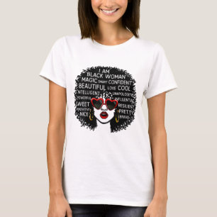 T-shirt Je Suis Une Femme Noire Reine Histoire Africaine-A
