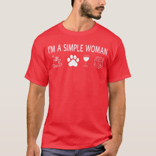 T-shirt Je Suis Une Femme Simple Humour Sarcasique Café Ch