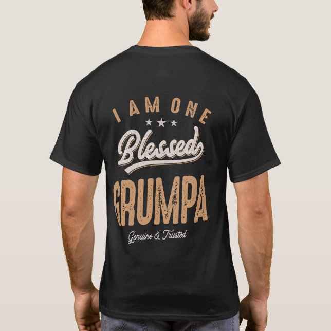 T-shirt Je Suis Une Fête des pères Drôle De Grumpa Heureus (Dos)