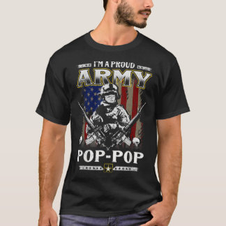 T-shirt Je suis une fière Fête des pères vétéran PopPop de