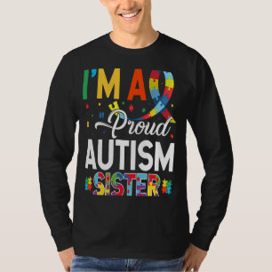 T-shirt Je suis une fière soeur de l'autisme qui associe l