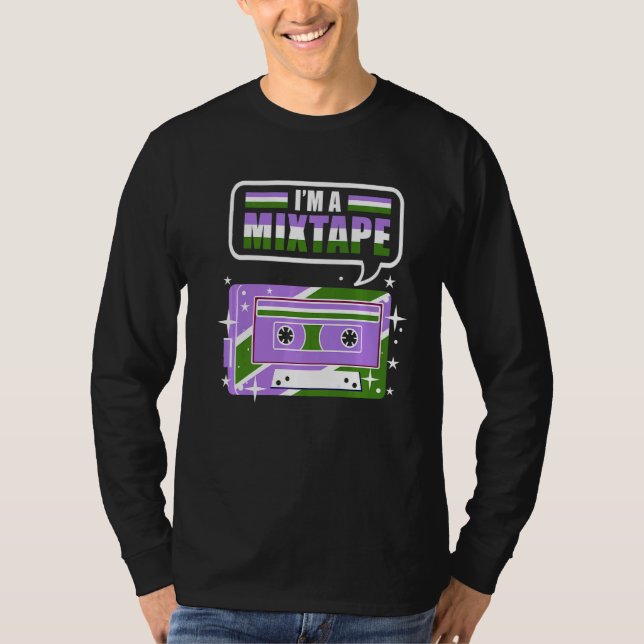 T-shirt Je Suis Une Fierté Genderqueer Mixtape (Devant)