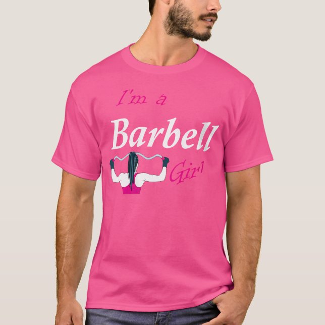 T-shirt Je Suis Une Fille Barbell (Devant)