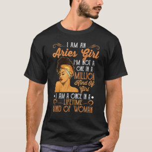 T-shirt Je suis une fille Bélier Femmes noires Fille Béli