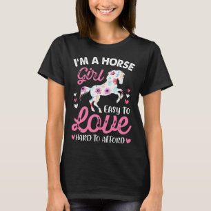 T-shirt Je suis une fille de cheval facile à aimer diffici