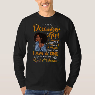 T-shirt Je suis une fille de décembre Femmes noires de déc