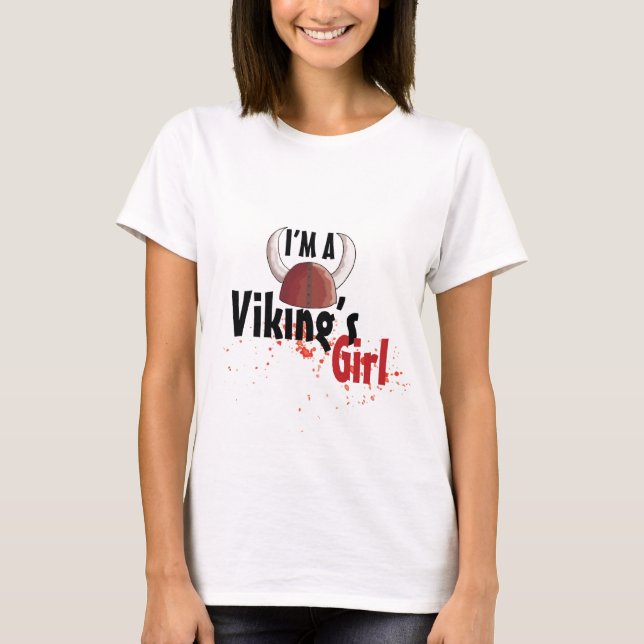 T-shirt Je suis une fille de Viking (Devant)
