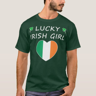 T-shirt Je suis une fille irlandaise heureuse Holiday Irel