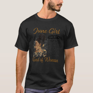 T-shirt Je suis une fille Juin Je ne suis pas une sur un m