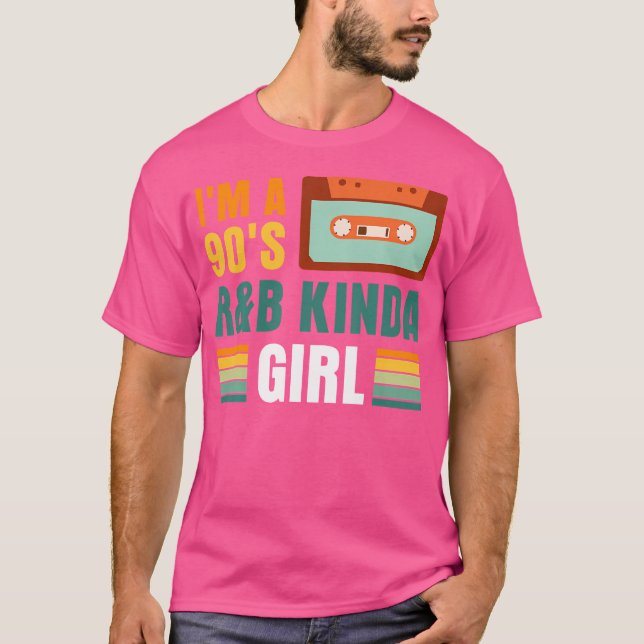 T-shirt Je Suis Une Fille Kinda Rb Des Années 90 (Devant)