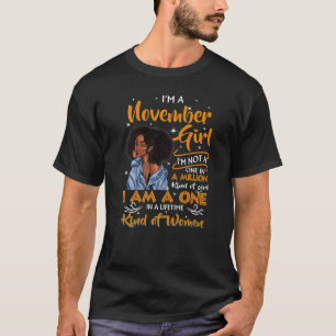 T-shirt Je suis Une Fille Noire de Novembre Fête d'anniver