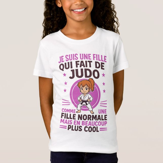 T-Shirt je suis une fille qui fait de judo (Devant)