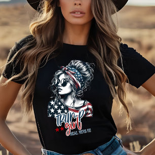 T-shirt Je suis une fille Trump Traitez Avec Elle Sans E