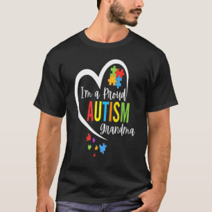 T-shirt Je suis une grand-mère autiste fière J'adore énigm